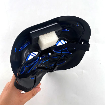 Wireless Neon LED Purge Mask Glow in The Dark Cosplay Horror Mask Halloween