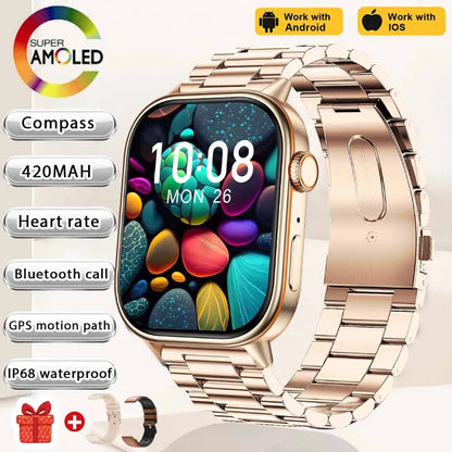 Newly Built-in GPS Sports Fitness Pilates Smart Watch Women Fashion Precise Positioning 5ATM Waterproof Bluetooth Call Bracelets