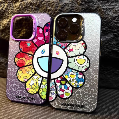 Smiling Sunflower Series Hard Phone Case for iPhones