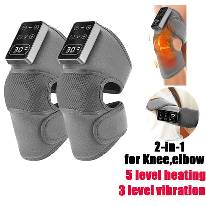 Eletric Heating Knee Massage Device Vibration Knee Pads for Shoulder Elbow Joint Warm Massage