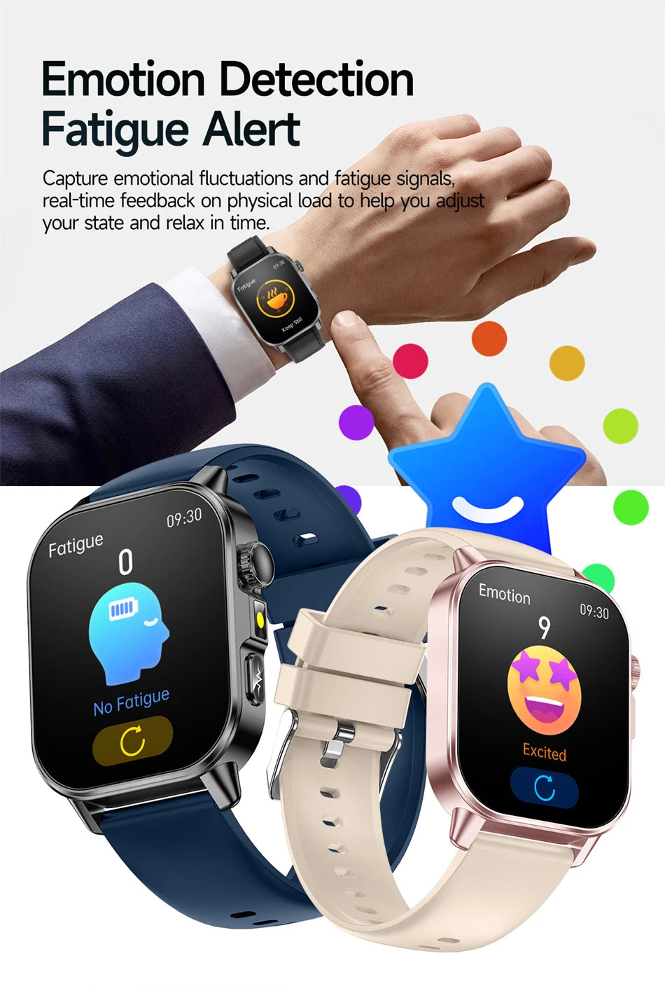 New Men Accurate Health Diagnosis ECG Smart Watch