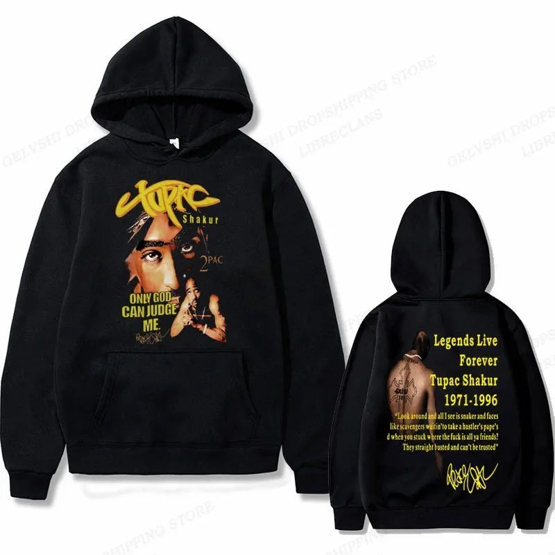 Tupac 2pac Graphic Hoodie Men Clothing Fashion Sweatshirt