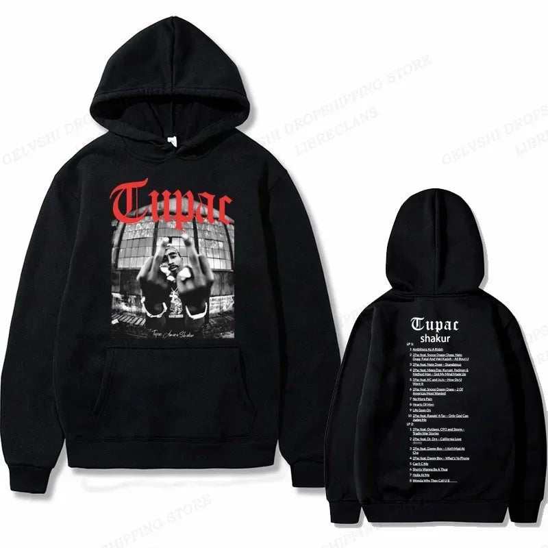 Tupac 2pac Graphic Hoodie Men Clothing Fashion Sweatshirt
