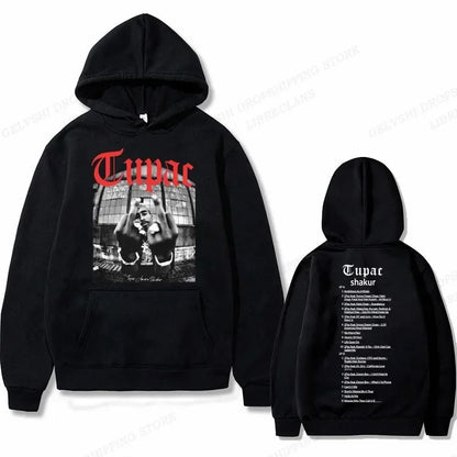 Tupac 2pac Graphic Hoodie Men Clothing Fashion Sweatshirt