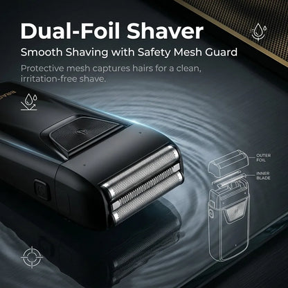 Professional 3-in-1 Electric Hair Clipper Set with LED Display.