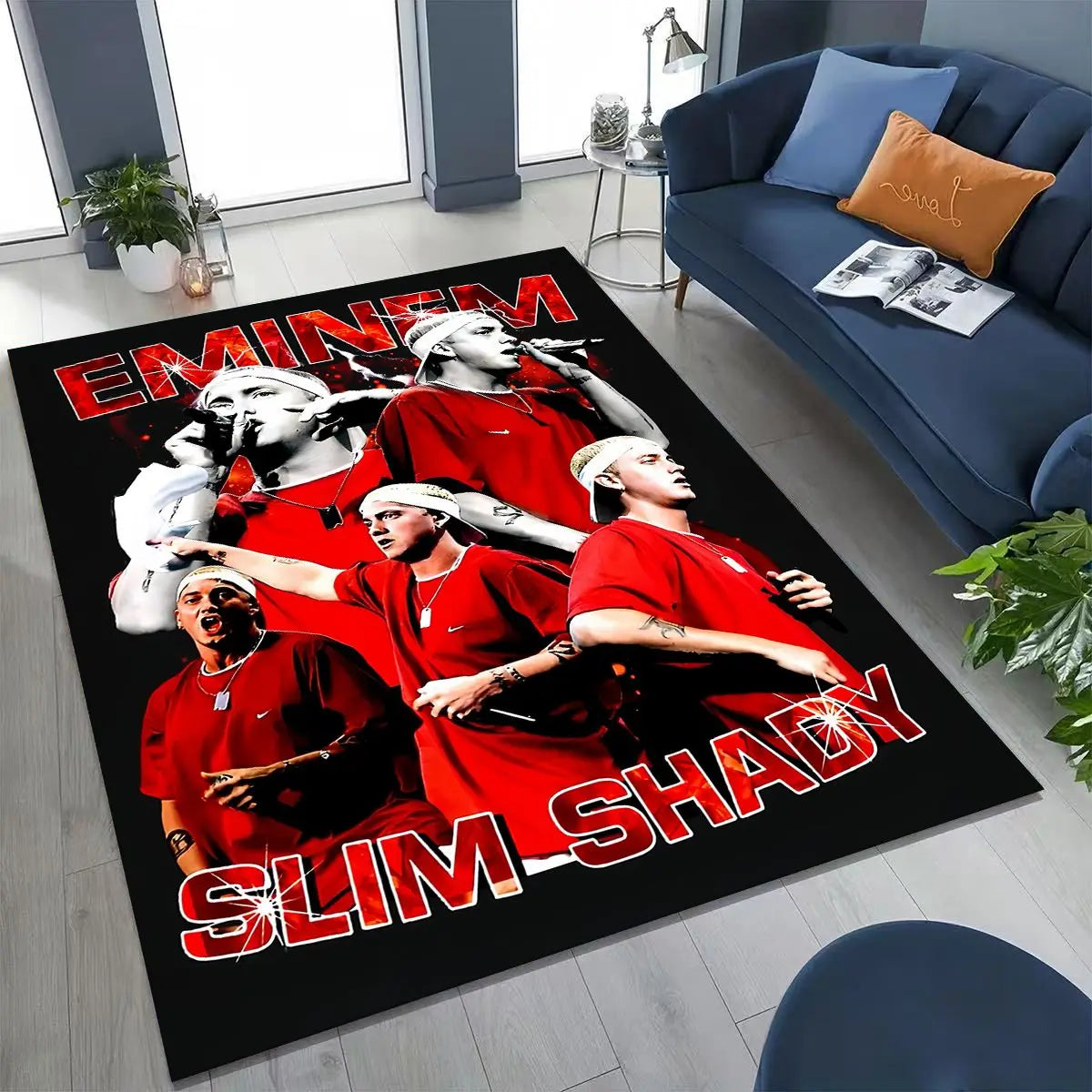Tupac 2pac Rapper Eminem Hip Hop Rap God Art Rug for Bedroom Living Room Sofa Home Doormat Decor,
