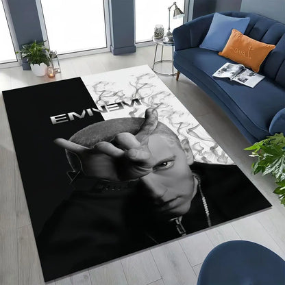Tupac 2pac Rapper Eminem Hip Hop Rap God Art Rug for Bedroom Living Room Sofa Home Doormat Decor,