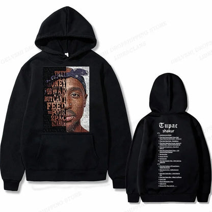 Tupac 2pac Graphic Hoodie Men Clothing Fashion Sweatshirt