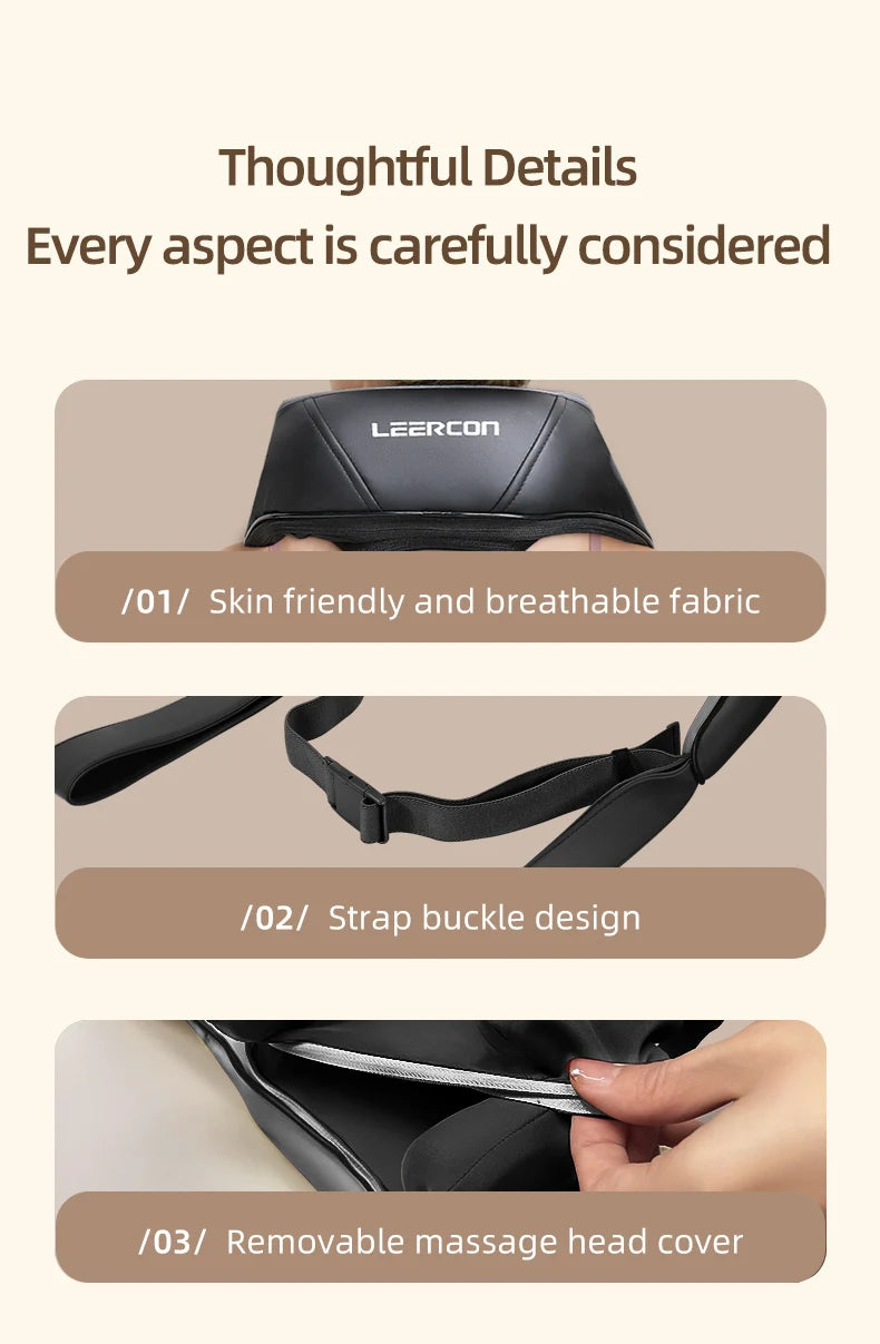 4D Shiatsu Neck and Shoulder Massager with Heat Electric Back Massagers