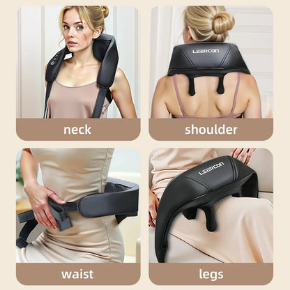 4D Shiatsu Neck and Shoulder Massager with Heat Electric Back Massagers