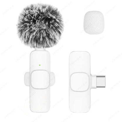 Wireless Lavalier Microphone Portable Mini Mic for iPhone Android PC Camera – Video Recording Live Streaming Vlog Gaming