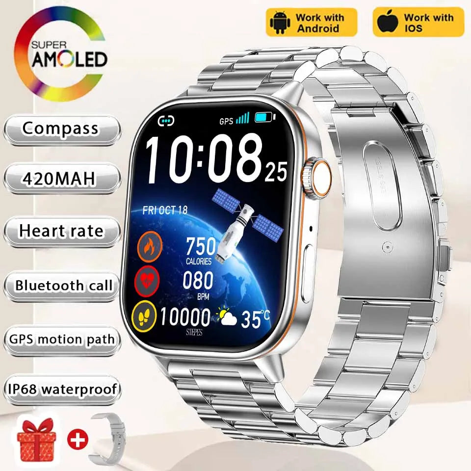Newly Built-in GPS Sports Fitness Pilates Smart Watch Women Fashion Precise Positioning 5ATM Waterproof Bluetooth Call Bracelets