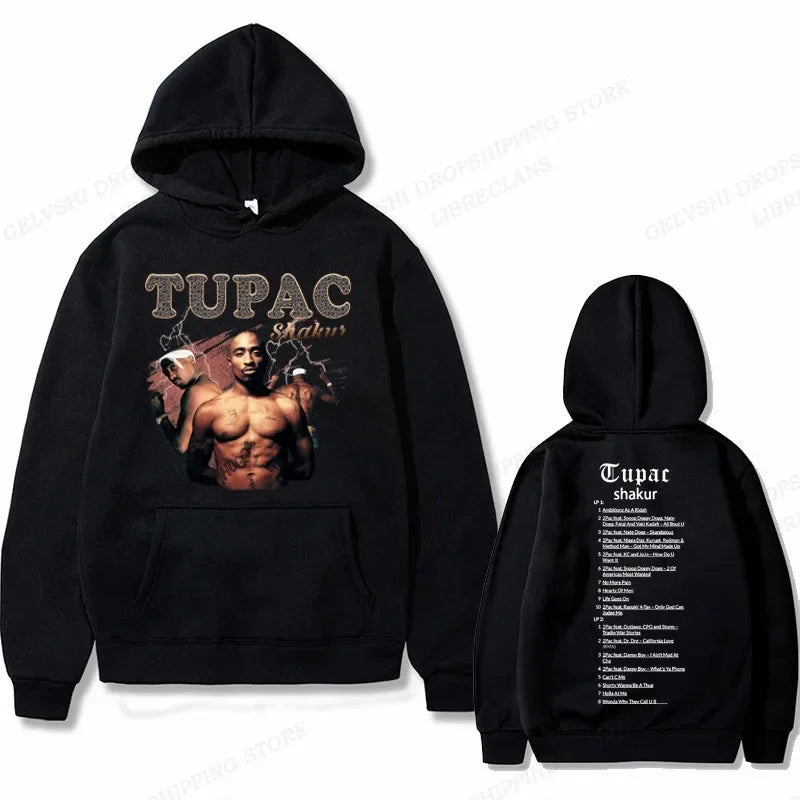 Tupac 2pac Graphic Hoodie Men Clothing Fashion Sweatshirt