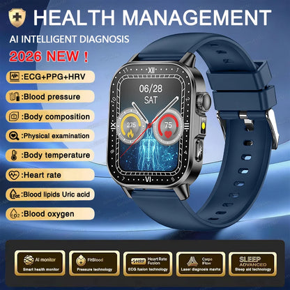New Men Accurate Health Diagnosis ECG Smart Watch
