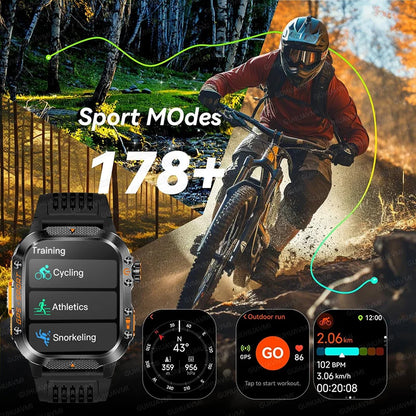 GPS T-Rex 3 Swim Sports Smart Watch 10ATM Waterproof Bracelet Flashlight Compass Bluetooth call Men Fitness Military Smartwatch