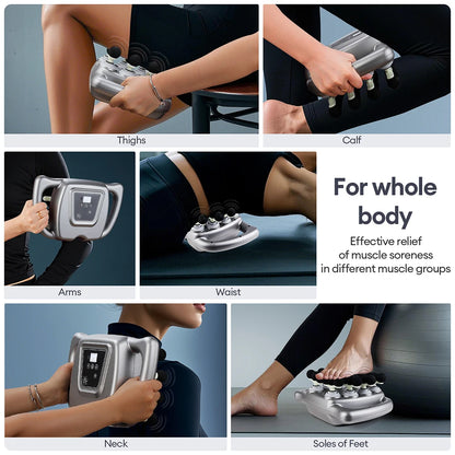 24-Heads Fascia Gun High-Frequency Vibration Body Massage Gun Back and Waist Massager