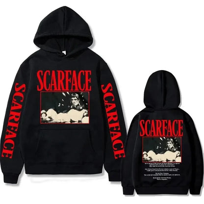 Retro 90s movie Scarface star Tony Montana hoodie, pullover, hip-hop fashion