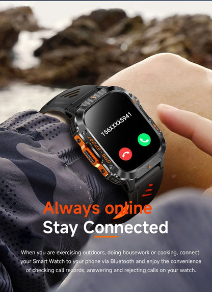 GPS T-Rex 3 Swim Sports Smart Watch 10ATM Waterproof Bracelet Flashlight Compass Bluetooth call Men Fitness Military Smartwatch