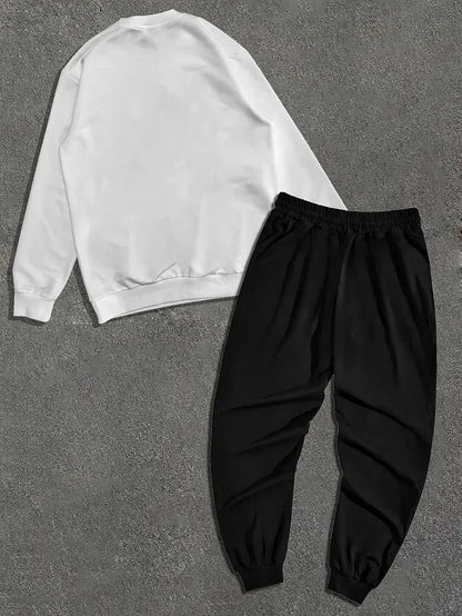 The new men's round-neck sweatshirt set for Spring and Autumn