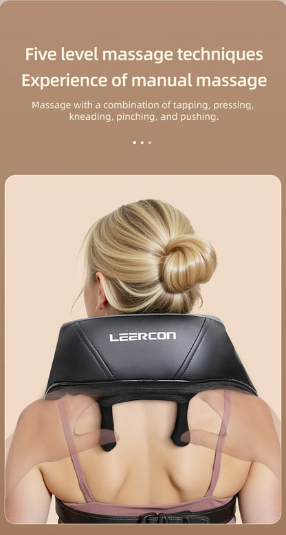 4D Shiatsu Neck and Shoulder Massager with Heat Electric Back Massagers