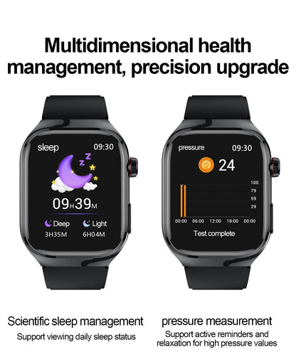 2026 New Nursing Grade Uric Acid Blood Lipids Smart Watch Men ECG+PPG Blood Pressure Heart Rate Bluetooth Call Health Smartwatch