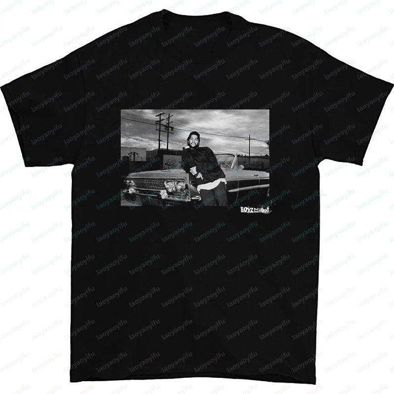 Men Clothing Ice Cube Rapper Hip Hop T-Shirt Vintage Rapper Graphic