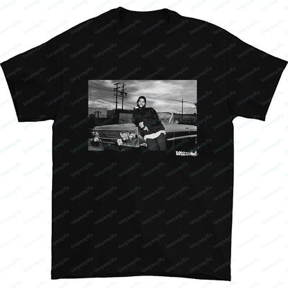 Men Clothing Ice Cube Rapper Hip Hop T-Shirt Vintage Rapper Graphic