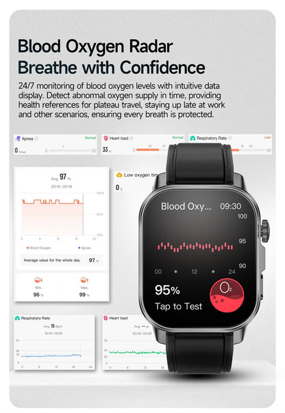 2026 Original Women Health Accurate Diagnosis Smart Watch ECG+HRV BP Blood Oxygen Uric Acid Heart Rate Bluetooth Call Smartwatch