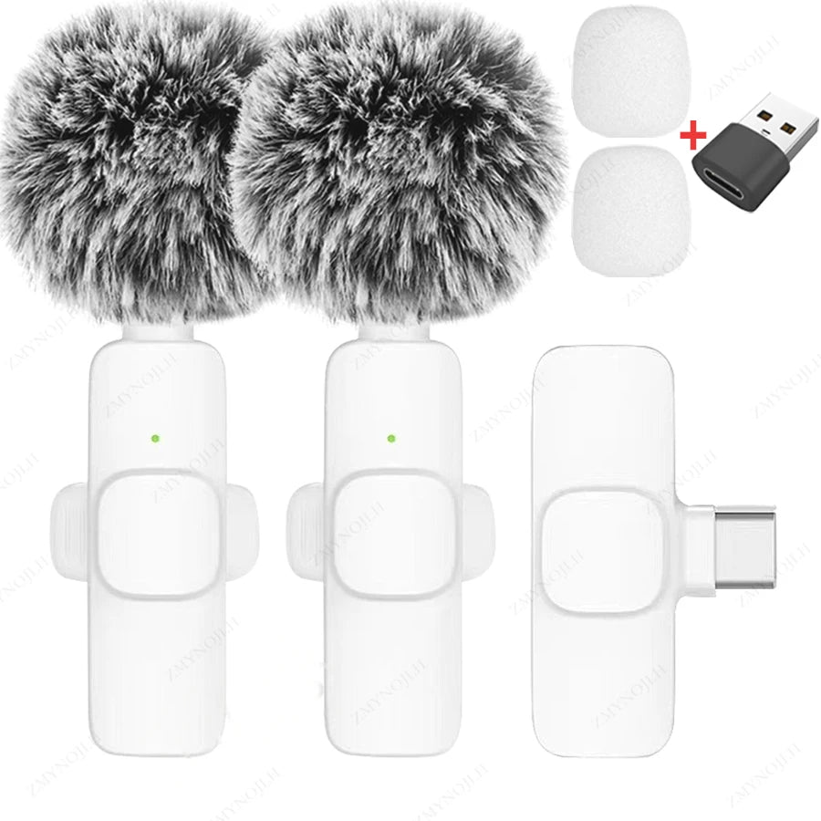 Wireless Lavalier Microphone Portable Mini Mic for iPhone Android PC Camera – Video Recording Live Streaming Vlog Gaming