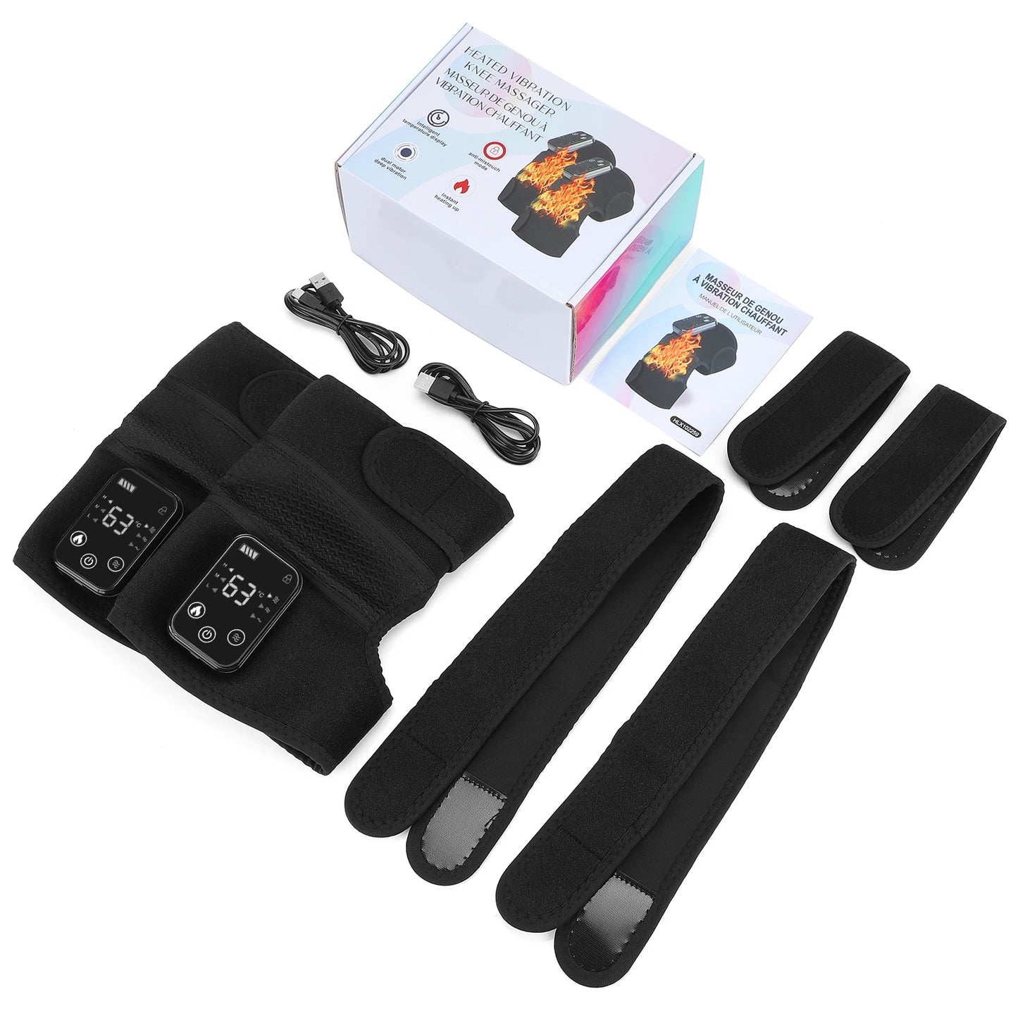 Eletric Heating Knee Massage Device Vibration Knee Pads for Shoulder Elbow Joint Warm Massage
