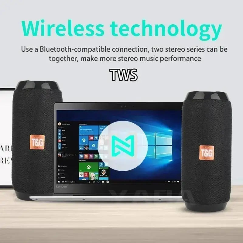Portable Bluetooth Speaker Wireless , Ipx4 Waterproof Bluetooth 5.0 TWS MP3 Player