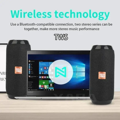 Portable Bluetooth Speaker Wireless , Ipx4 Waterproof Bluetooth 5.0 TWS MP3 Player