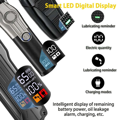 Professional Hair Clipper Set for Men, Cordless Haircut Kit with LED Display.