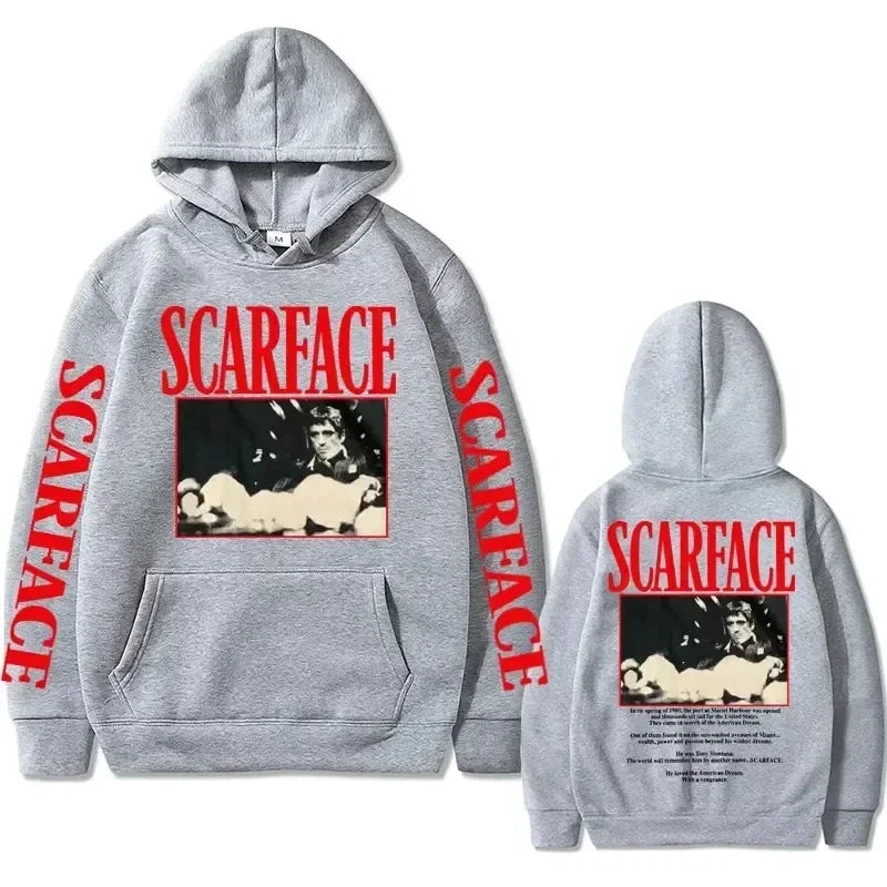 Retro 90s movie Scarface star Tony Montana hoodie, pullover, hip-hop fashion